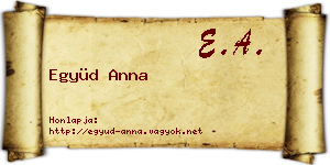 Együd Anna névjegykártya